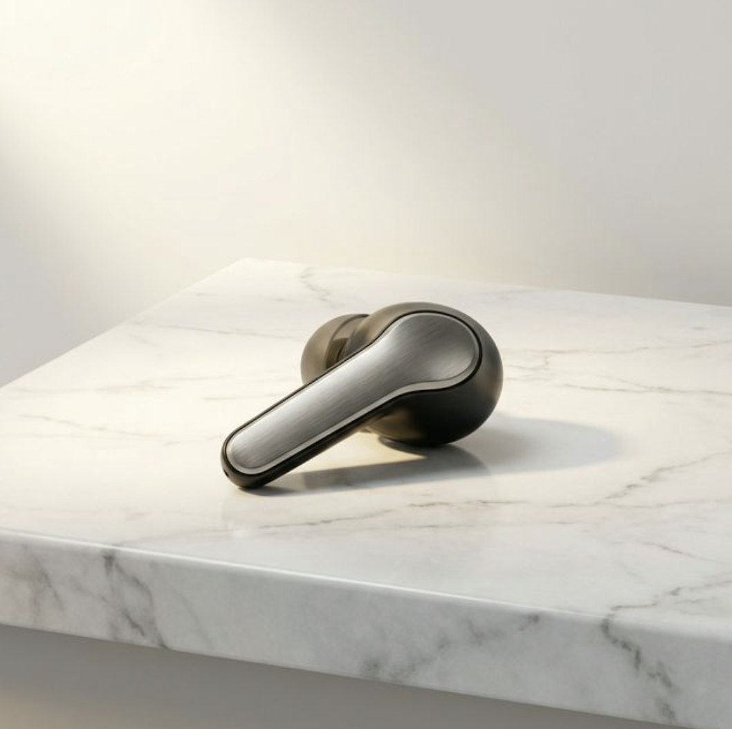 AI-generated earphone product photography